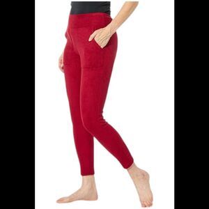 Comfort Code Women's Pull-On Stretch Fleece Legging Dark Red - Regular